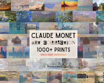 1000+ Claude Monet 10K+ Ultra HD Paintings & Drawings, Impressionist Art Collection, Water Lilies Series