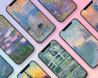 Claude Monet Phone Wallpapers, Multi-Format (JPEG/HEIC/WebP), Compatible with iOS & Android, High-Res Digital Art