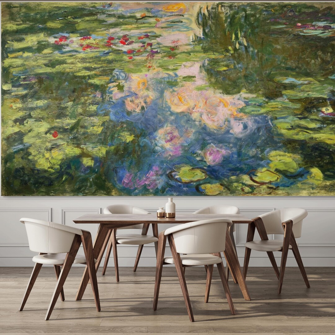 32K Wall-size Poster, the Water Lily Pond by Claude Monet Printable ...