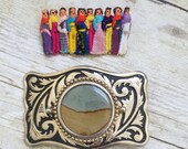 Vintage Detachable Buckle, Unisex Southwestern Belt, Santa Fe 39 Style, Unisex Gift, Christmas Gift For Boyfriend, Gift For Dad