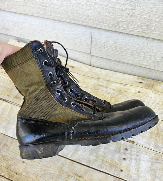 Vintage 9R Jungle Boots, Vietnam War Military Com… - image 5