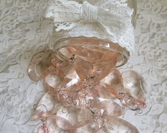 Lot of 28 Pink Chandelier Dangles