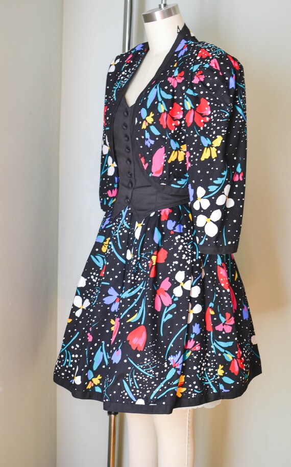 Vintage 80s Strapless Party Dress With Bolero, Swe