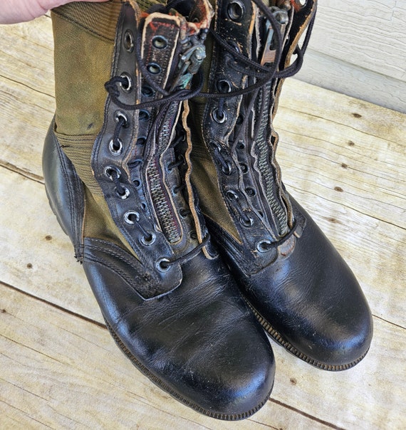 Vintage 9R Jungle Boots, Vietnam War Military Com… - image 6