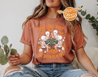 Halloween Vibes Mahjong Lover How Long Have We Been Playing, Cute Ghost Pumpkin Fall, Funny Mahjong Lover, Mahjong Player,  Fall Mahjong Tee