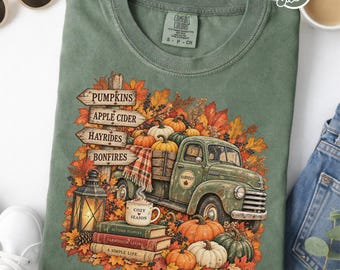 Farm Fresh Pumpkins Shirt, Vintage Pumpkin Truck Tee, Comfort Colors Fall Shirt, Pumpkin Patch Tee, Thanksgiving Farmhouse Tee, Fall Season