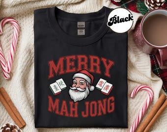 God jul jultomten Mahjong-tröja God jul julklappar för Mahjong-älskare tröja semester spelkväll Mahjongklubb gruppgåvor