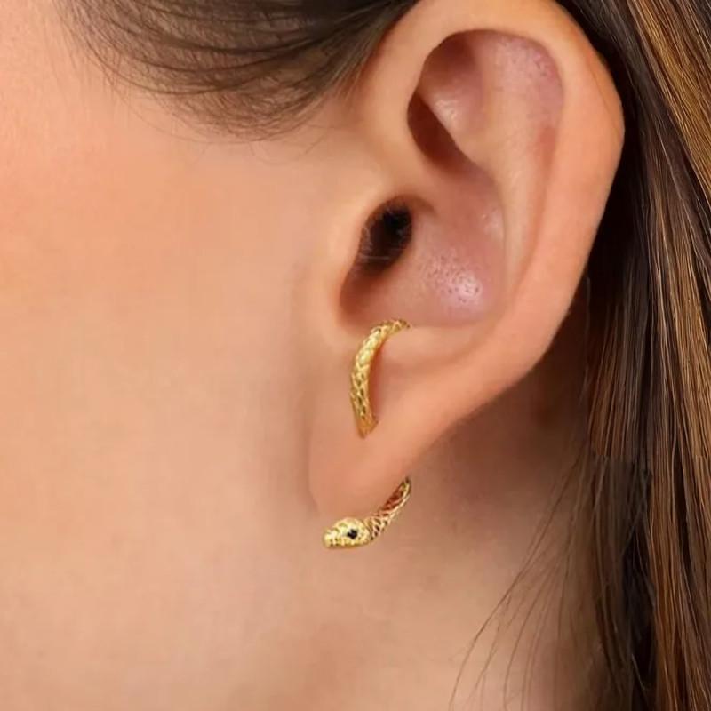 1 Paio Di Orecchini A Forma Di Serpente Alla Moda Ed Esagerati