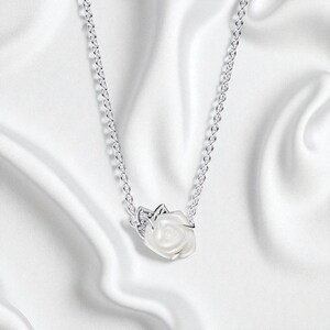 Pandora white rose collier necklace - Etsy 日本