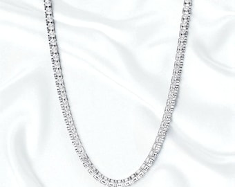 Tennis Choker Necklace, Fancy Jewellery for Women, Perfect Gift For Her, Silver Necklace, Silver Tennis Chain