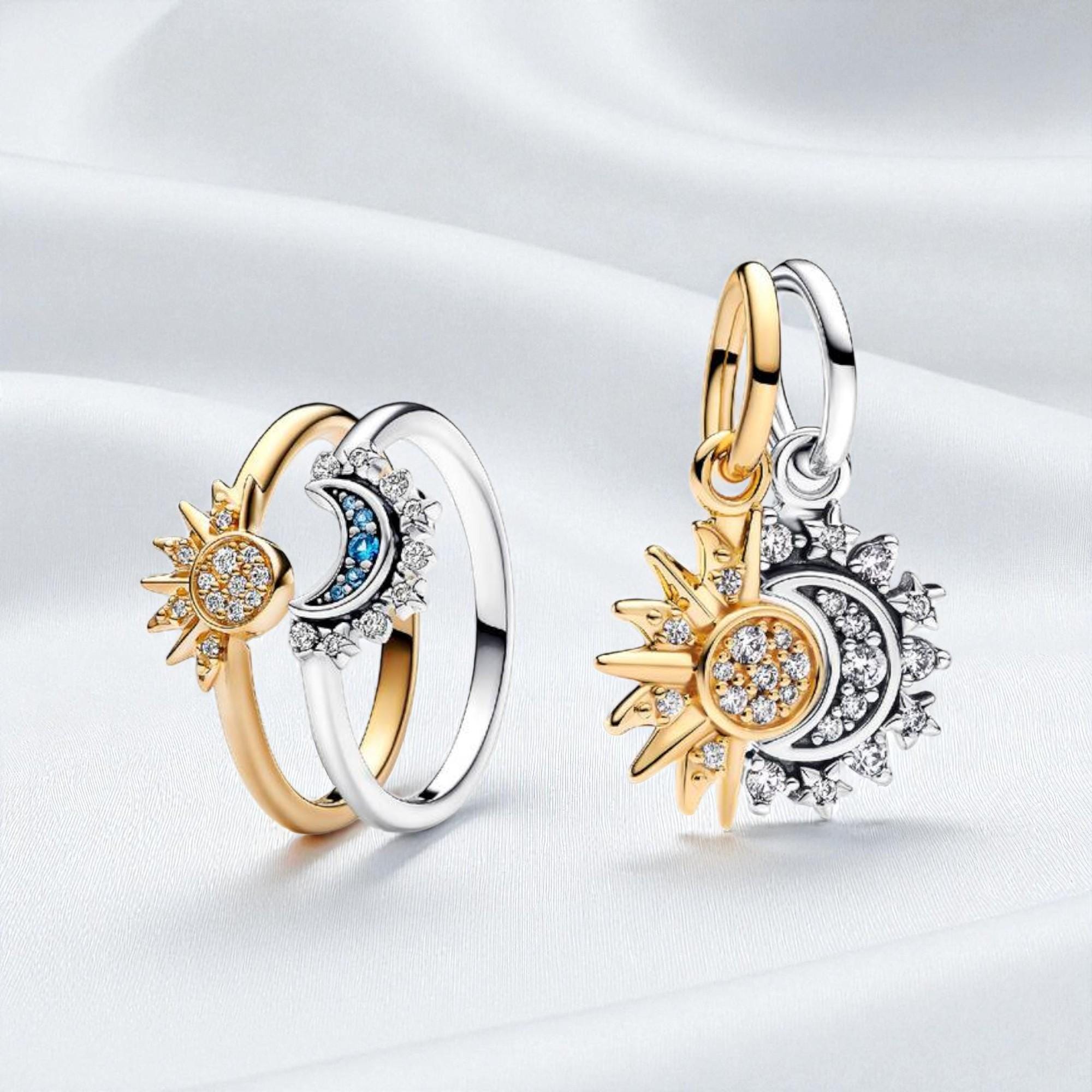 Sun moon pandora rings - Etsy 日本