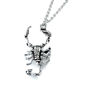 925 Sterling Silver Handmade Scorpion Necklace, Scorpion Pendant, Zodiac Jewelry, Animal Jewelry, Astrology, Birthday Gift, Unisex Design