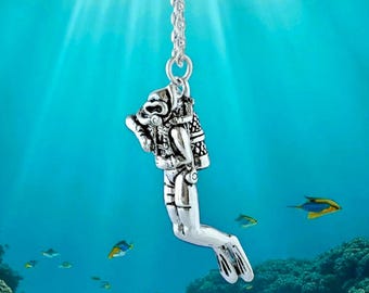 Sterling Silber Taucherkette: Handgemachter nautischer Schmuck