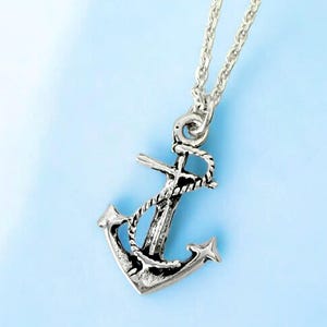 925 Sterling Silver Anchor Necklace – Anchor Necklace for Sailors, Nautical Jewelry for Men and Women, Ocean Inspired Gift