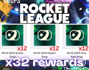 Rocket League Twitch Drops: 36 oggetti Importa x12 + Molto rari x12 + Esotici x12