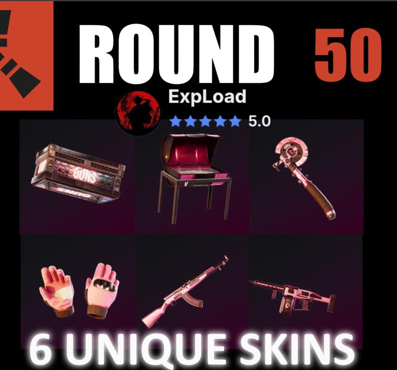 RUST - Twitch Drop 48-49-50 ROUND - 24 SKINS Steam Only - Etsy