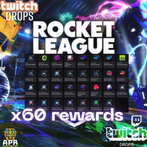 Rocket League-Twitch Drop-totaal 60 items: wielen + spatten en schilderijen