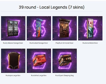 RUST - Twitch Drop - 39 ROUND - 7/7 SKINS Steam only