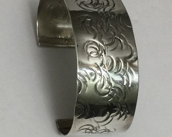 Sterling Silver Orbital Cuff