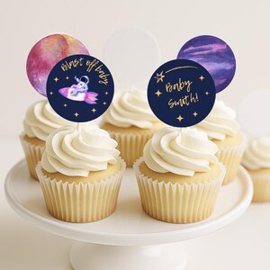 Out of This World Space Cupcake Toppers | Printable Rocket & Planet Party Decor