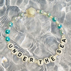 Under the Sea beaded bracelet, Little Mermaid inspired jewelry, Disney inspired jewelry, Nautical themed jewelry, Island Luxe vibes