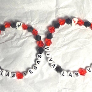 Bracciale Viva Las Vegas, Poker Night, Solitario, Giochi di carte, Gioielli fatti a mano