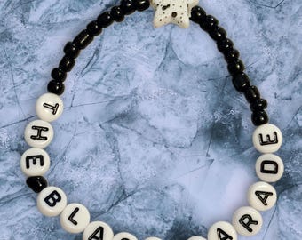 MCR  Inspired Bracelet , Gift For Music Lovers, Beaded Jewelry, The Black Parade bracelet
