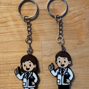 The Little Doctor Keychain – Multicolor 3D Printed Gift for Medical Staff & Healthcare Heroes
