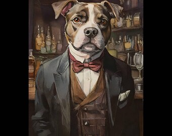 Personalisiertes Barkeeper Hunde Portrait: Aquarell Haustier Gemälde