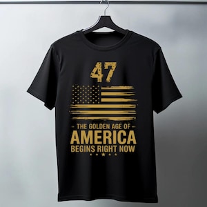 America Golden Age Unisex Tee: Patriotic Trump 47 Shirt