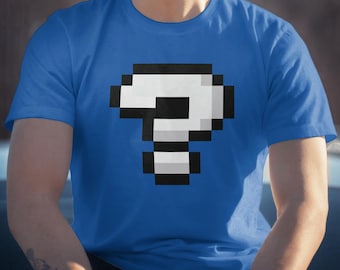 8-Bit Question Mark T-Shirt: Retro Mario Bros. Gaming Tee
