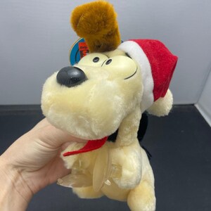 Vintage 1978-81 Dakin Odie Plush with Santa Hat - NWT