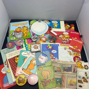 Vintage Garfield Lot - Cards, Stickers, and More!