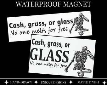 Glass Trader - Removable Waterproof Car Bumper/Kiln Magnet (Indoor/Outdoor), Glassblower Artist Decal