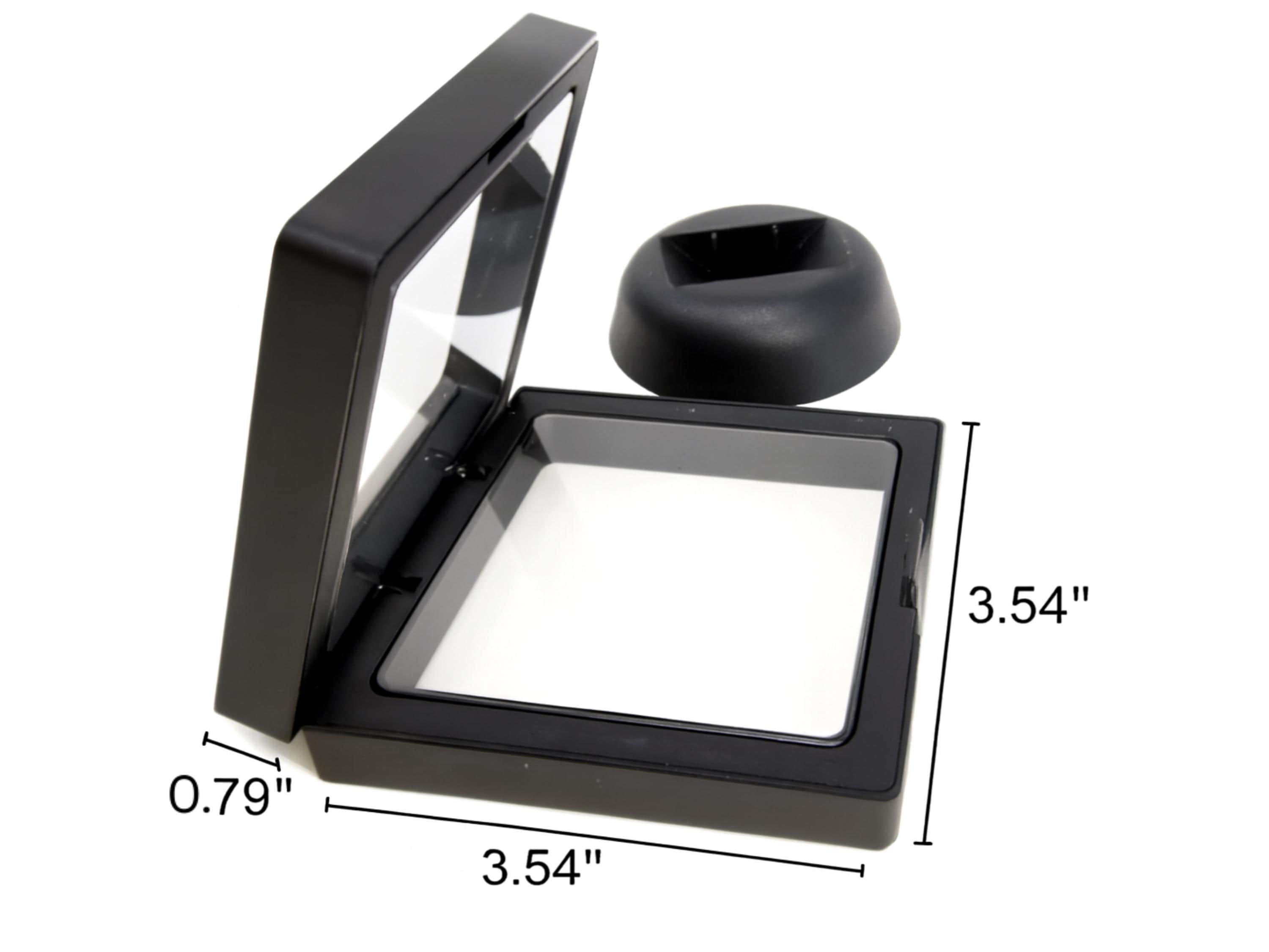 Square Floating Display For Black or White Square or Rectangle Floating Display Case With Base - Etsy