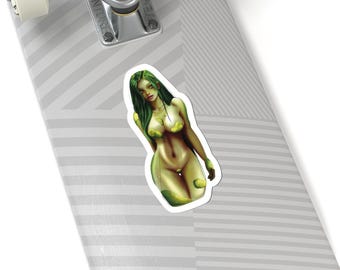 The Swamp Siren - Glossy Vinyl Kiss-Cut Sticker, Goth Anime Girl Decal