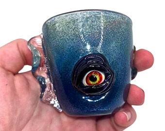Deep Dweller – 3oz Handmade Borosilicate Glass Cup – Gothic Curiosity Decor
