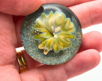 Chloris – Handmade Borosilicate Glass Cabochon – Gothic Paperweight Decor