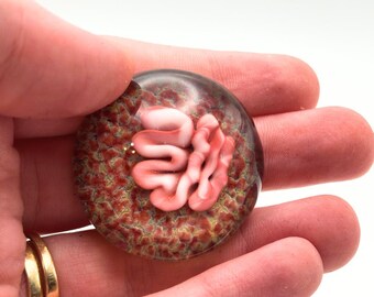 Partridge Eye – Handmade Borosilicate Glass Cabochon – Gothic Paperweight Decor