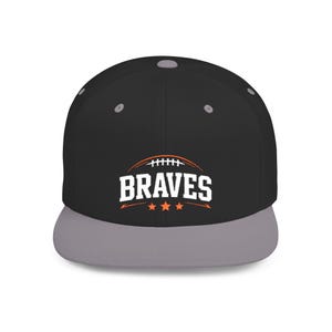 Adult Braves Football Spirit Flat Bill Snapback Hat