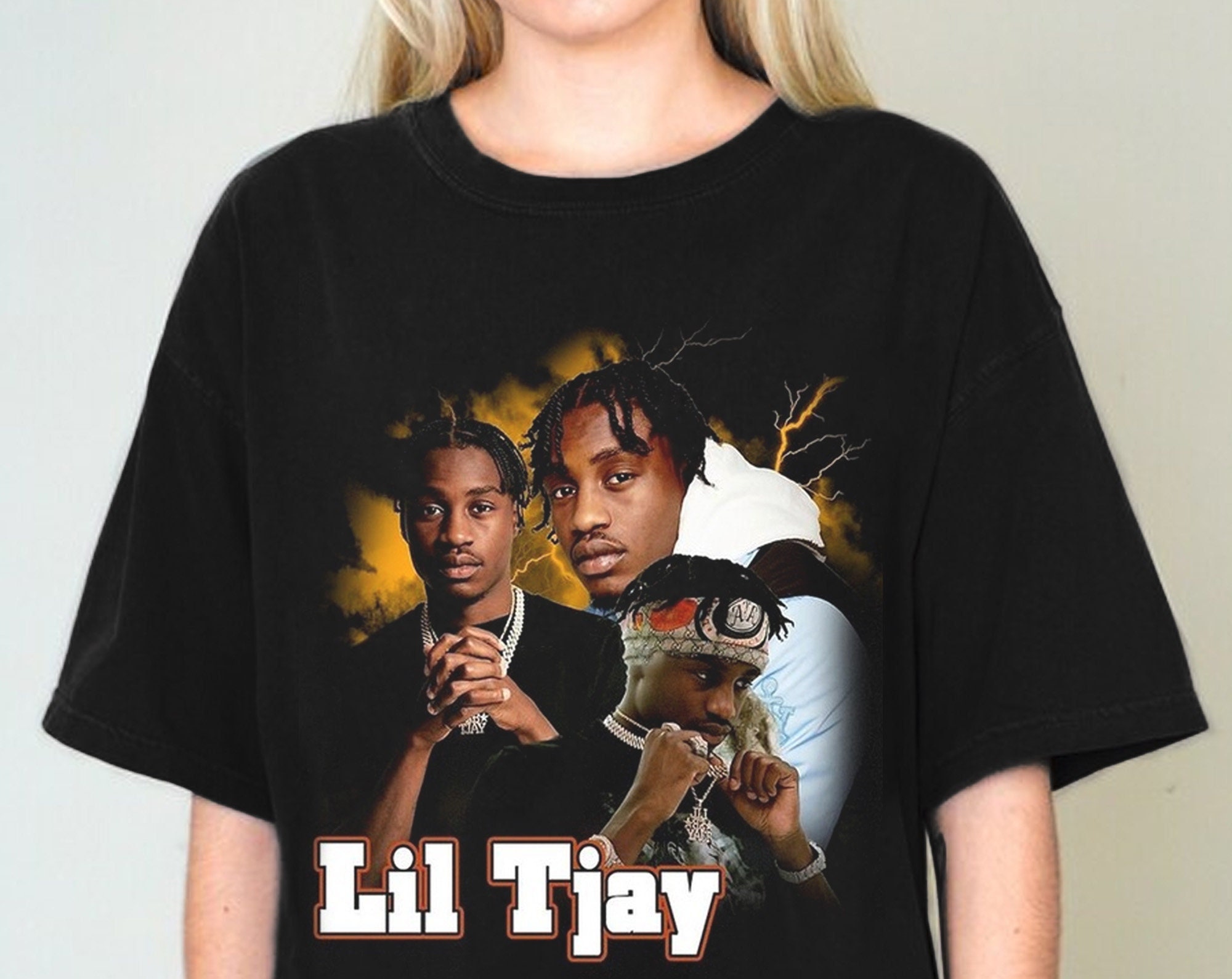 Lil Tjay Shirt - Lil Tjay 90s Vintage x Bootleg Style Rap Tee, Tione Jayden Merritt, Lil Tjay T-Shirt