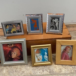 Framed Nancy Drew Pictures Made From Upcycled Vintage Covers - very small frames