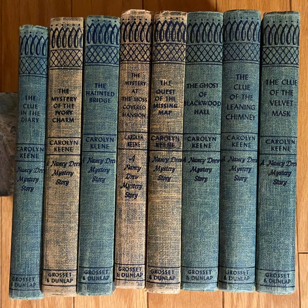 Nancy Drew Books - Older TWEED MATTE BLUE without Dust Jackets dj by Carolyn Keene Vintage - Lots to Choose From