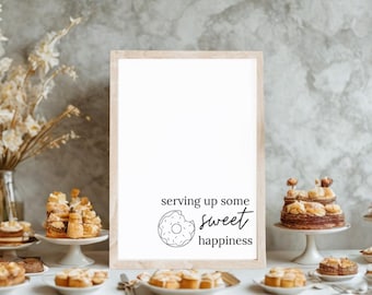 Wedding Dessert Table Sign, Donut Dessert Table Sign, Unique Wedding Dessert Table Sign, Modern Dessert Table Sign, Donut Sign