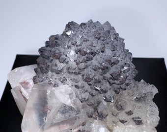 Quartz Calcite Hematite natural crystal mineral specimen Calton Hill Quarry Blacckwell in the peak Derbyshire England UK