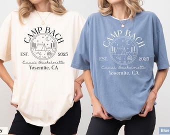Camp Bach, Personalized Bachelorette gifts, Bridesmaid Shirt, Comfort Colors, Bridal Party Gift, Custom Bachelorette Shirt, Bach Gifts