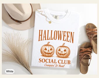 Pumpkin Halloween Shirt, Spooky Season Shirt, Ghouls Cute Fall Autumn Shirt, Graphic tshirt, Halloween Clothes, Gothic gift, Halloween gift