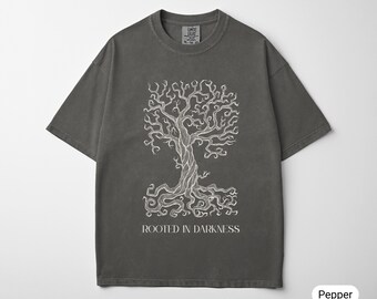 Halloween damesshirt, shirt griezelig seizoen, schattig herfst-herfstshirt, grafisch t-shirt, Halloween-kleding, gotisch cadeau, Halloweencadeau, boom