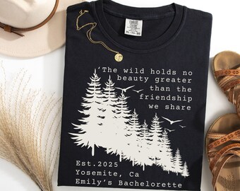 Camping Bach, Personalized Bachelorette gifts, Bridesmaid Shirt, Bridal Party Gift, Custom Bachelorette Shirt, Girls Weekend, Cabin Crew