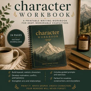 Novel Writing Workbook for Character Development | Fiction Writing Template | Build Stronger, Memorable Characters | PDF